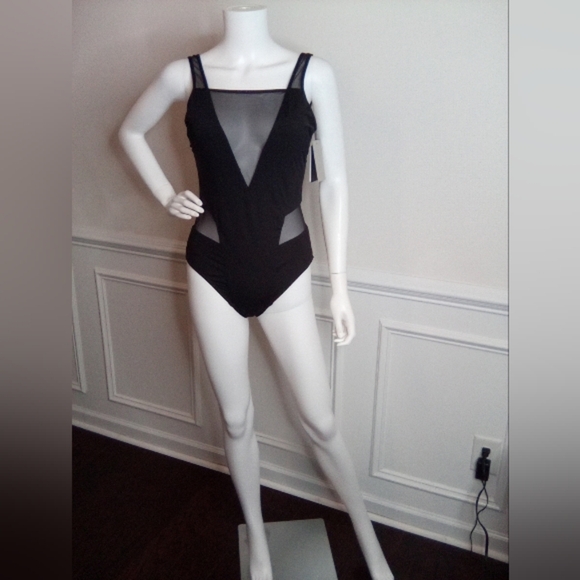 Kenneth Cole Black One Piece Swimsuit, Sz. Medium, - Picture 16 of 16